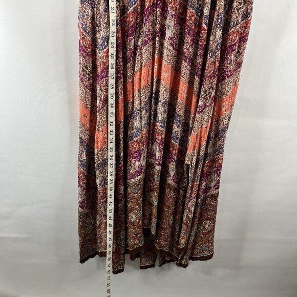 Bila Womens Maxi Dress Size XXL Multicolor Damask Sleeveless Crochet Scoop Neck - Picture 9 of 12